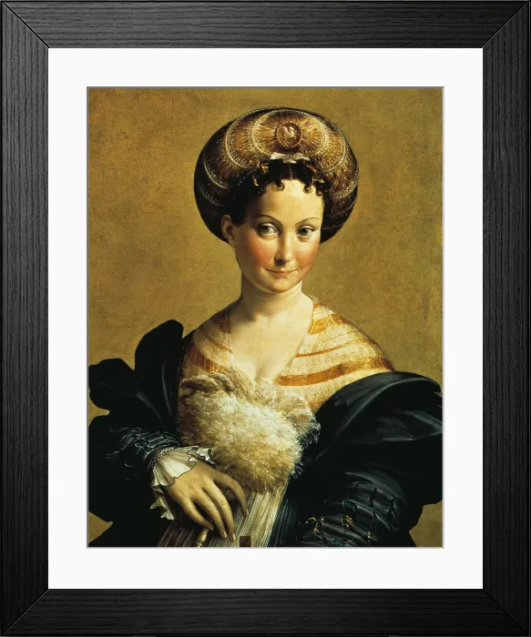 Framed Print : The Turkish Slave, by Mazzola Francesco known as Parmigianino, 16th Century, 1530 -1532 about, oil on panel, cm 67 x 53 - Italy, Emilia Romagna, Parma, National Art Gallery, inv