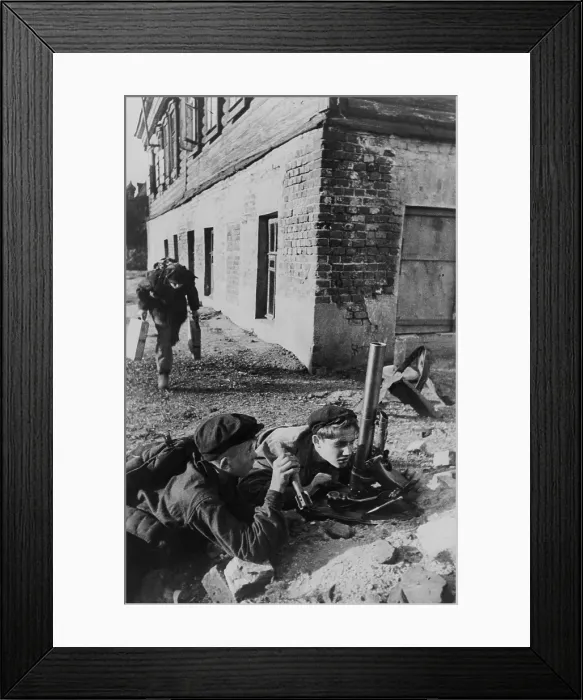 Framed Print : Russian teenagers receive bazooka training during World War 2. 1943 photo by Georgii Zelma. (BSLOC_2013-12_45)