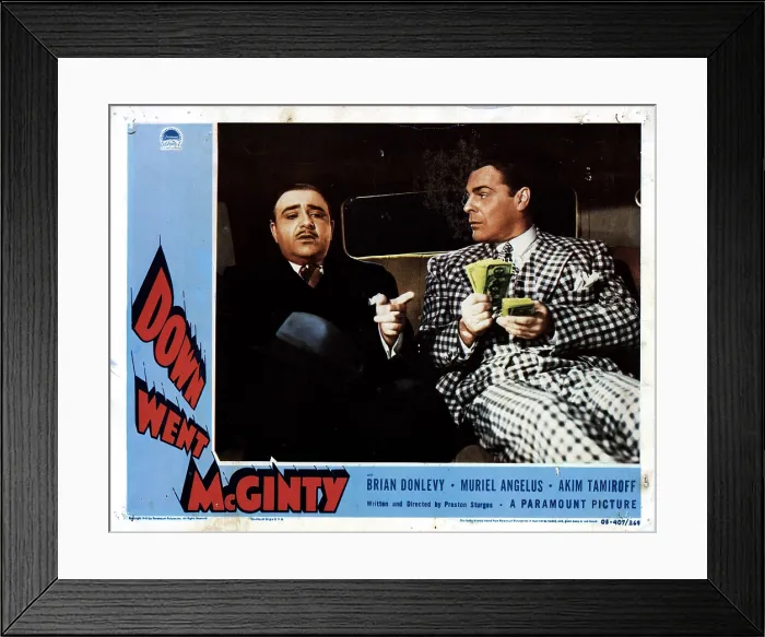 Framed Print : THE GREAT McGINTY, from left, Akim Tamiroff, Brian Donlevy, 1940