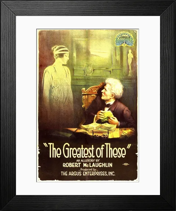 Framed Print : THE GREATEST OF THESE, from left, Belle Adair, Alec B. Francis, 1914