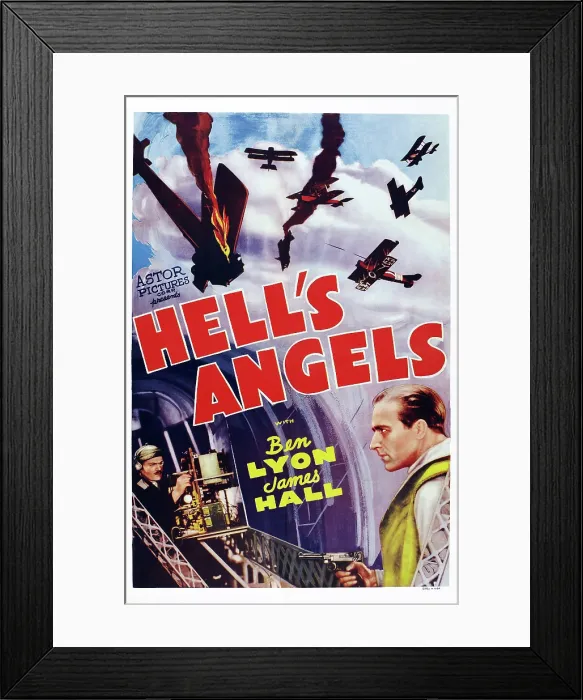 Framed Print : HELL'S ANGELS, US poster art, right: Ben Lyon, 1930