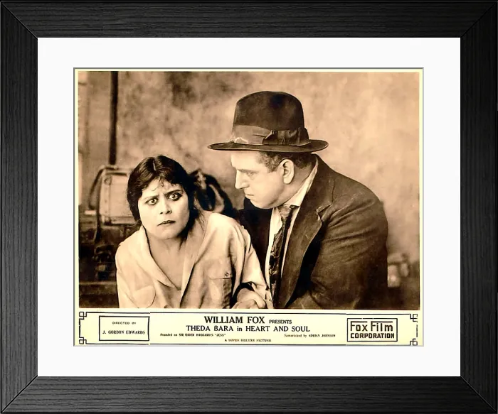 Framed Print : HEART AND SOUL, from left, Theda Bara, John Webb Dillon, 1917, TM and copyright 20th Century Fox Film Corp. All rights reserved / Courtesy: Everett Collection