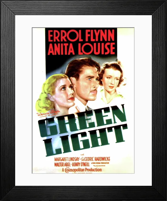 Framed Print : GREEN LIGHT, from left: Anita Louise, Errol Flynn, Margaret Lindsay, 1937