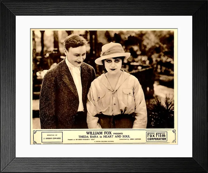 Framed Print : HEART AND SOUL, from left, Harry Hilliard, Theda Bara, 1917, TM and copyright 20th Century Fox Film Corp. All rights reserved / Courtesy: Everett Collection