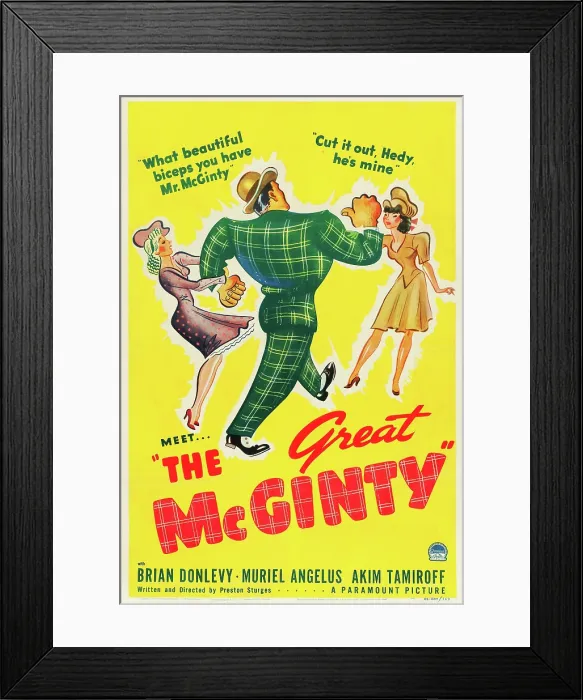 Framed Print : THE GREAT MCGINTY, US poster art, 1940