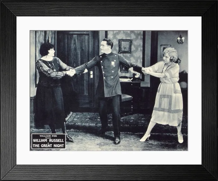 Framed Print : THE GREAT NIGHT, center: William Russell on lobbycard, 1922, TM and Copyright 20th Century Fox Film Corp. All rights reserved. / courtesy Everett Collection Framed Print : THE GREAT NIGHT, center: William Russell on lobbycard, 1922, TM and Copyright 20th Century Fox Film Corp. All rights reserved. / courtesy Everett Collection