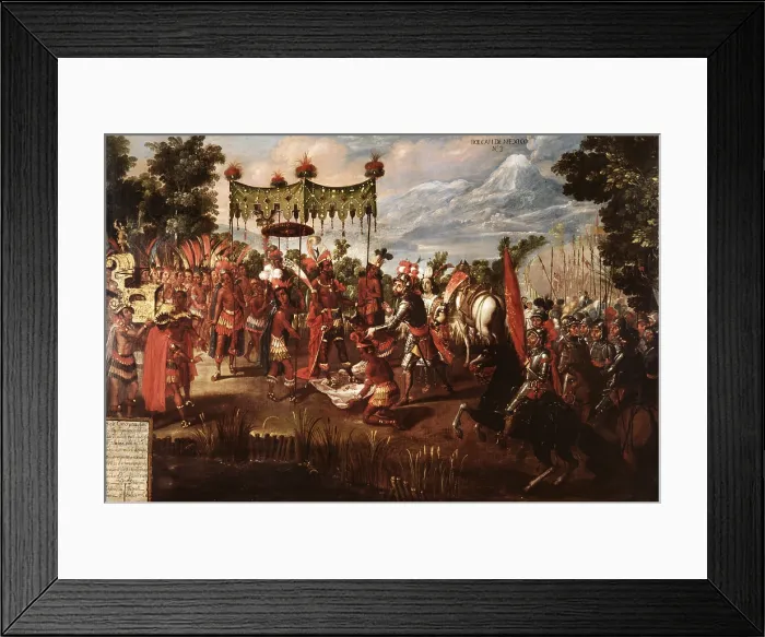 Framed Print : Aztec Emperor, Moctezuma II, leader of the Aztec empire