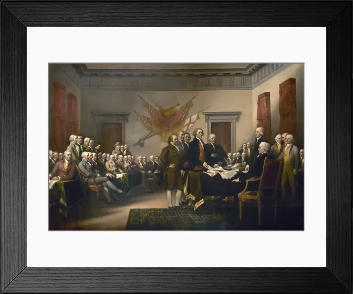 Framed Print : American Revolution, Second Continential Congress, Philadelphia, 1775-1776. The Declaration of Independence was presented to the Second Continental Congress, on June 28, 1776