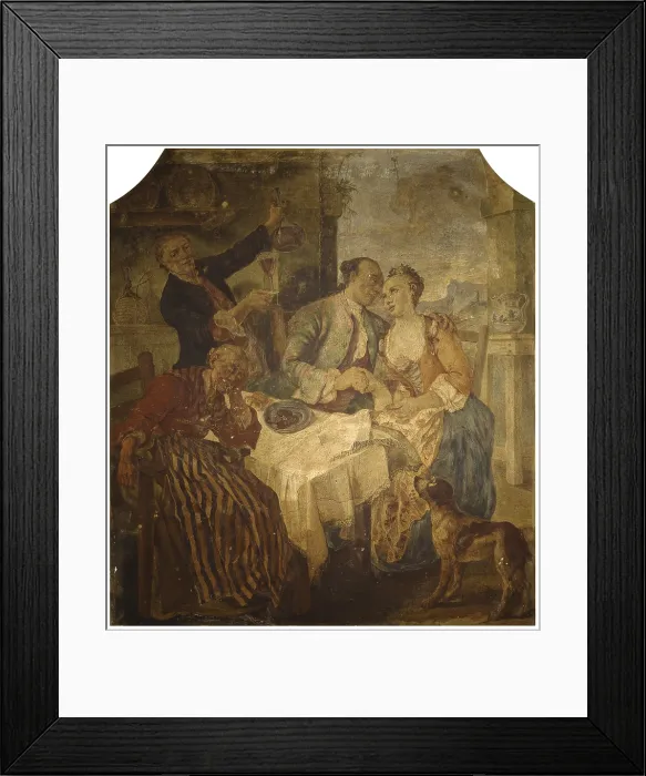 Framed Print : Seduction scene, by Andrea Past, 18th century, fresco. - Italy, Veneto, Bagnoli di Sopra, Villa Widmann. Whole artwork view Framed Print : Seduction scene, by Andrea Past, 18th century, fresco. - Italy, Veneto, Bagnoli di Sopra, Villa Widmann. Whole artwork view