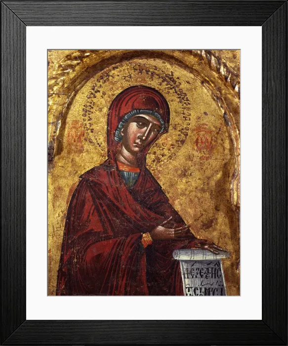 Framed Print : Deesis with Apostoles, by Nicholas, tempera on wood - Greece, Corfu, Vlacherna, Church of Saint Mary Vlacherna. Detail Framed Print : Deesis with Apostoles, by Nicholas, tempera on wood - Greece, Corfu, Vlacherna, Church of Saint Mary Vlacherna. Detail