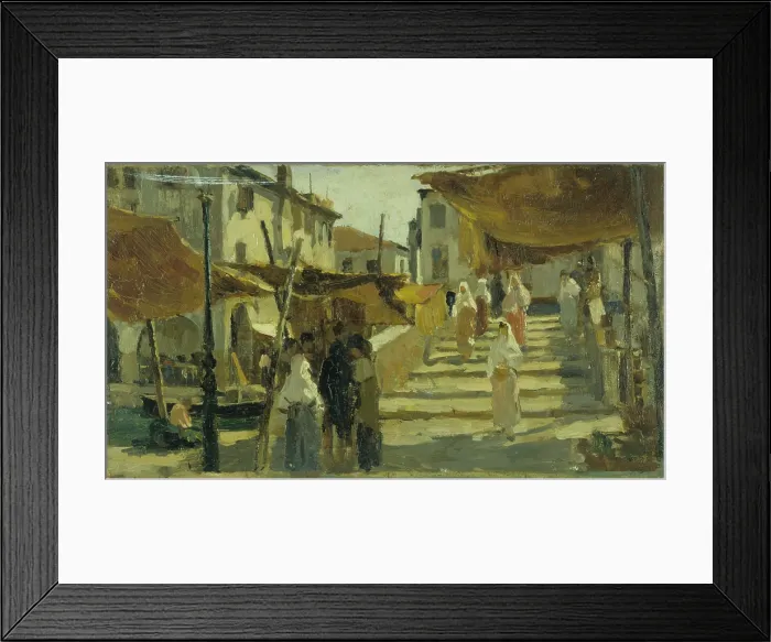 Framed Print : Chioggia Scene, by Vittorio Avanzi, 19th Century - Italy, Veneto, Verona, Civic Modern Art Gallery. Whole artwork view Framed Print : Chioggia Scene, by Vittorio Avanzi, 19th Century - Italy, Veneto, Verona, Civic Modern Art Gallery. Whole artwork view