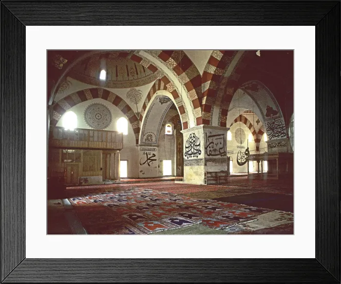Framed Print : Eski Cami (Old Mosque), by Unknown Artist, 1403 - 1414, 15th Century, - Turkey, Edirne, Eski Cami (Old Mosque). View Eski Cami, Old Mosque, interior