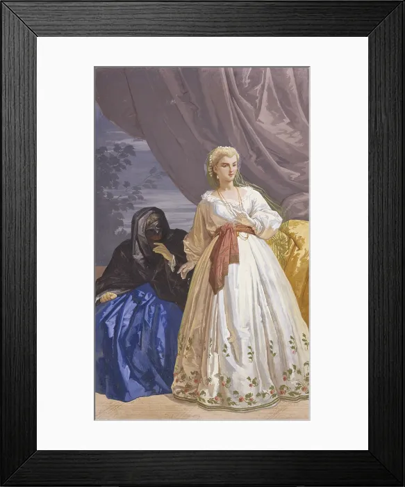 Framed Print : Decoration of Villa Revedin's Ballroom in Castelfranco Veneto, by Giacomo Revedin, 1865, 19th century, affresco - Italy, Veneto, Castelfranco Veneto, Villa Revedin