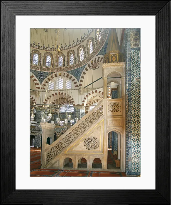 Framed Print : Mosque of Rstem Pasha, by Unknown Artist, 1561 - 1563, 16th Century, - Turkey, Istanbul, Istanbul, Mosque of Rstem Pasha