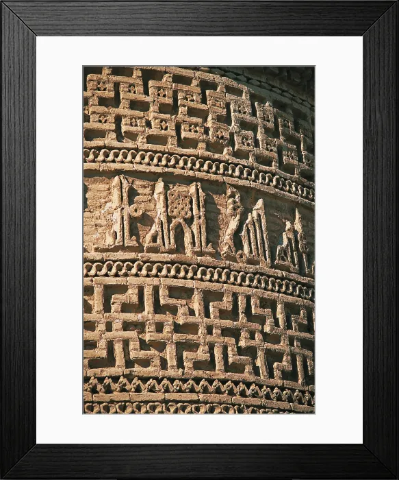 Framed Print : Mausoleum of Pir i Alamdar, by Unknown Artist, 1021 - 1026, 11th Century, - Iran, Semnan, Damghan, Damghan, Pir-i Alamdar Mausoleum. Detail