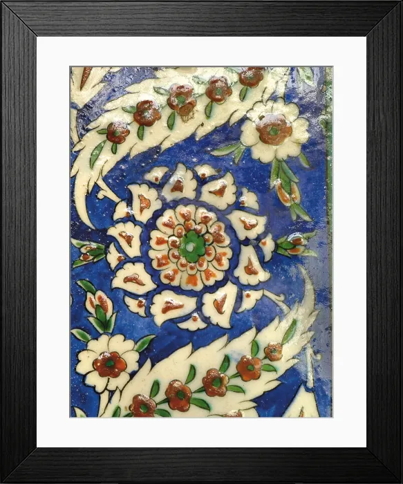 Framed Print : Mosque of Rstem Pasha, by Unknown Artist, 1561 - 1563, 16th Century, - Turkey, Istanbul, Istanbul, Mosque of Rstem Pasha. Detail ceramic tile floral decoration blue background Framed Print : Mosque of Rstem Pasha, by Unknown Artist, 1561 - 1563, 16th Century, - Turkey, Istanbul, Istanbul, Mosque of Rstem Pasha. Detail ceramic tile floral decoration blue background