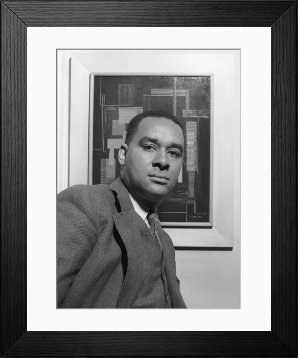 Framed Print : Richard Wright, African-American poet and novelist, who wrote the classic, NATIVE SUN, 1940