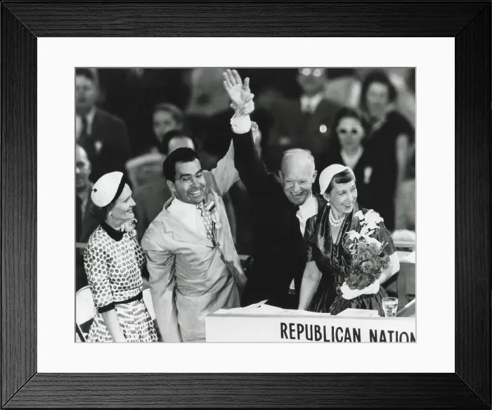 Framed Print : Dwight Eisenhower and Richard Nixon after nomination for President and Vice President, July 1952 Framed Print : Dwight Eisenhower and Richard Nixon after nomination for President and Vice President, July 1952