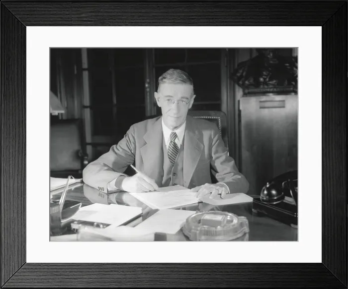 Framed Print : Vannevar Bush, was Chief of Scientific Research and Development, during World War 2 Framed Print : Vannevar Bush, was Chief of Scientific Research and Development, during World War 2