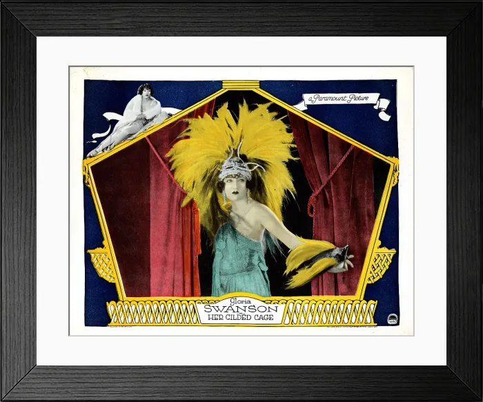 Framed Print : HER GILDED CAGE, Gloria Swanson on lobbyccard, 1922 Framed Print : HER GILDED CAGE, Gloria Swanson on lobbyccard, 1922