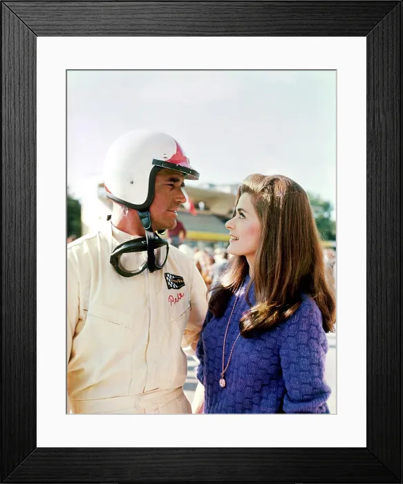 Framed Print : GRAND PRIX, from left: James Garner, Jessica Walter, 1966 Framed Print : GRAND PRIX, from left: James Garner, Jessica Walter, 1966