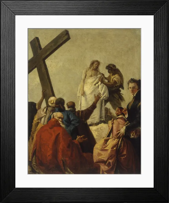 Framed Print : Way of the Cross, Station X - Christ is stripped of his garments, by Giandomenico Tiepolo, 1747 - 1749, 18th century, oil on canvas. - Italy, Veneto, Venice, St Paul's Church Framed Print : Way of the Cross, Station X - Christ is stripped of his garments, by Giandomenico Tiepolo, 1747 - 1749, 18th century, oil on canvas. - Italy, Veneto, Venice, St Paul's Church