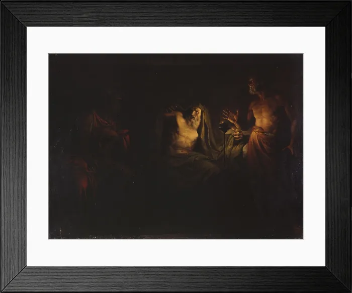 Framed Print : The lamp of Anaxagoras, by Odorico Politi, 1818, 19th century, oil on canvas. - Italy, Lombardy, Milan, Brera Collection. Whole artwork view Framed Print : The lamp of Anaxagoras, by Odorico Politi, 1818, 19th century, oil on canvas. - Italy, Lombardy, Milan, Brera Collection. Whole artwork view
