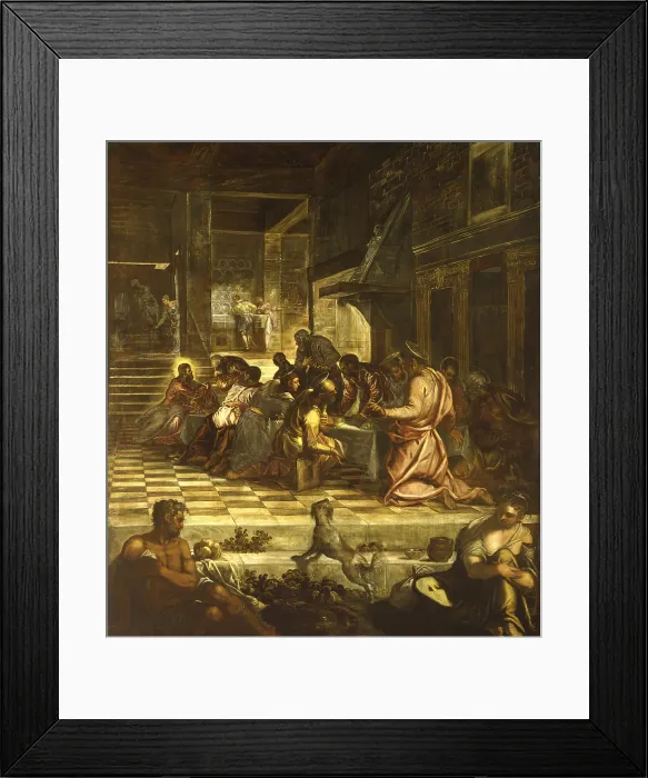 Framed Print : The Last Supper (L'ultima cena), by Jacopo Robusti known as Tintoretto, 1578-1581, 16th Century, oil on canvas, 538 x 487 cm