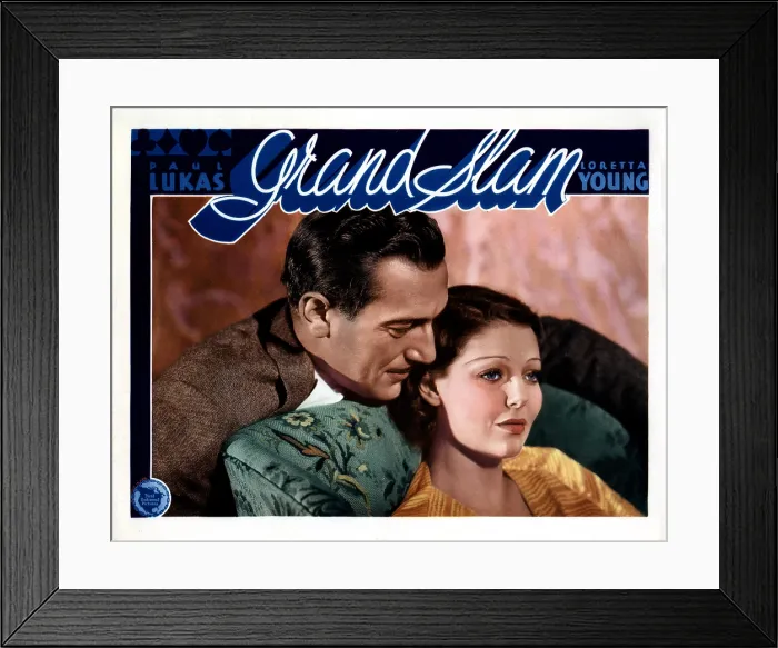 Framed Print : GRAND SLAM, from left, Paul Lukas, Loretta Young, 1933 Framed Print : GRAND SLAM, from left, Paul Lukas, Loretta Young, 1933