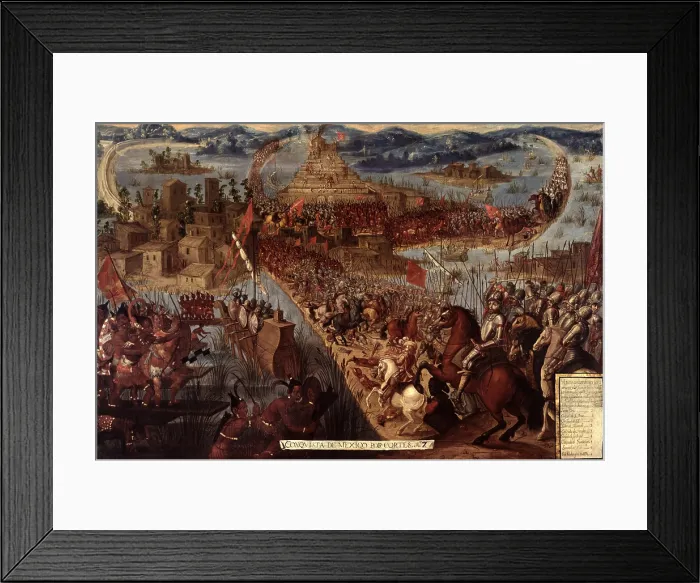 Framed Print : THE CONQUEST OF TENOCHTITLAN, by unknown 17th century European artists Framed Print : THE CONQUEST OF TENOCHTITLAN, by unknown 17th century European artists