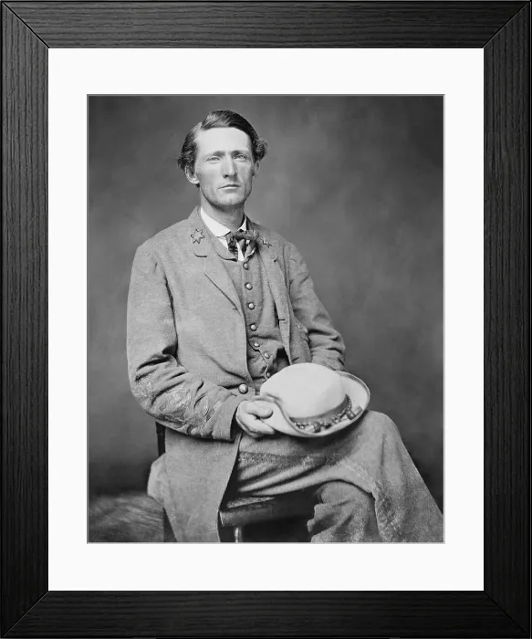 Framed Print : John Singleton Mosby, was a Confederate army cavalry commander and raider nicknamed the Gray Ghost in the US Civil War
