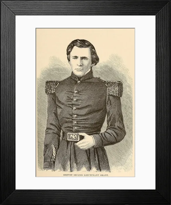 Framed Print : Ulysses Grant in a Lieutenants uniform, c. 1843-45, after his graduation from West Point (BSLOC_2018_10_10)