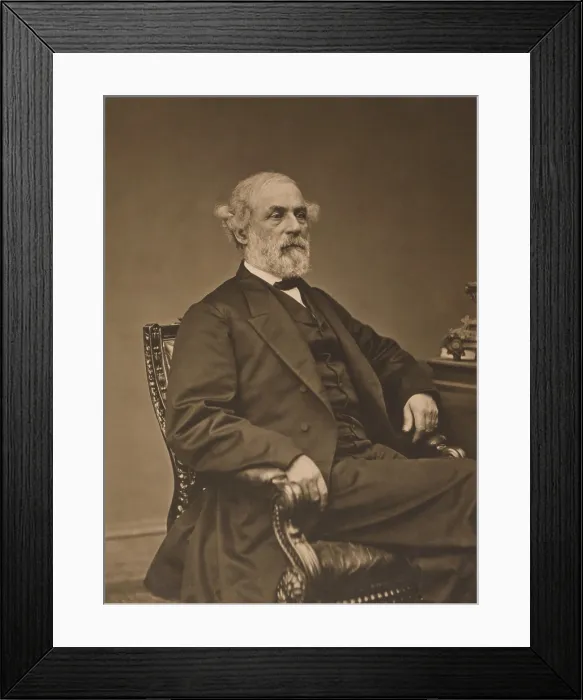 Framed Print : Retired Confederate General Robert Edward Lee in May 1869, a year before his death. Photo by Levin C. Handy of the Mathew Brady studio (BSLOC_2018_10_100)