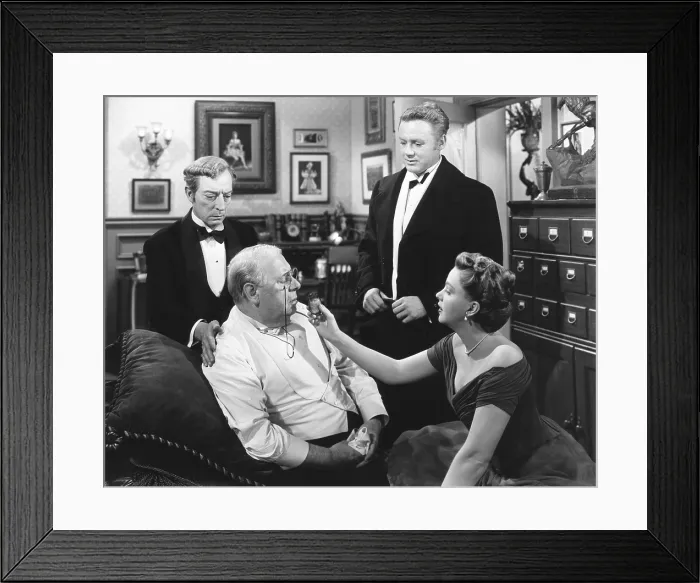 Framed Print : IN THE GOOD OLD SUMMERTIME, from left: Buster Keaton, S.Z. Sakall, Van Johnson, Judy Garland, 1949