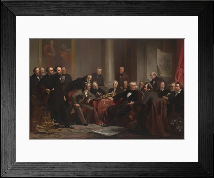 Framed Print : MEN OF PROGRESS, by Christian Schussele, 1862 Framed Print : MEN OF PROGRESS, by Christian Schussele, 1862