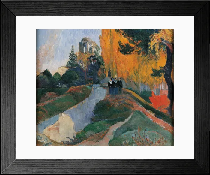 Framed Print : Les Alyscamps, by Paul Gauguin, 1888, 19th Century, oil on canvas, 91 x 72 cm - France, Paris, Muse d'Orsay. Detail