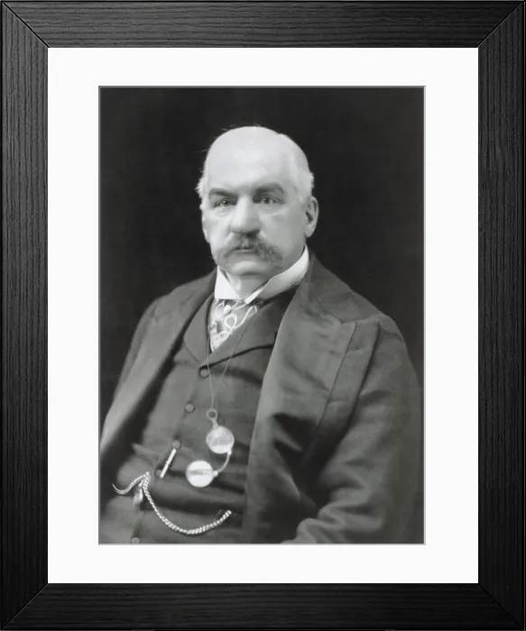 Framed Print : John Pierpont Morgan, American banker and financier, c. 1905. He provided capital to the steel and electric industries and functioned as U.S