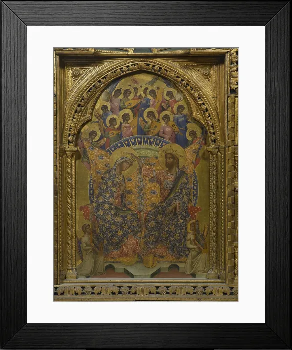 Framed Print : Polyptich of St Clare, by Paolo Veneziano, 1350 about, 14th Century, cm 98 x 63 - Italy, Veneto, Venice, Accademia Art Galleries. All