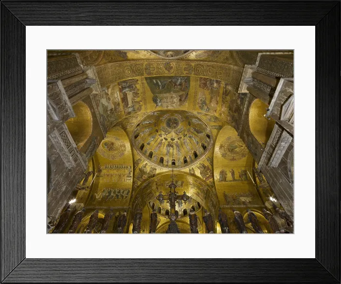 Framed Print : St Marks Basilica, Venice, by Unknown Artist, 10th Century, - Italy, Veneto, Venice, San Marco Basilica. Overall view