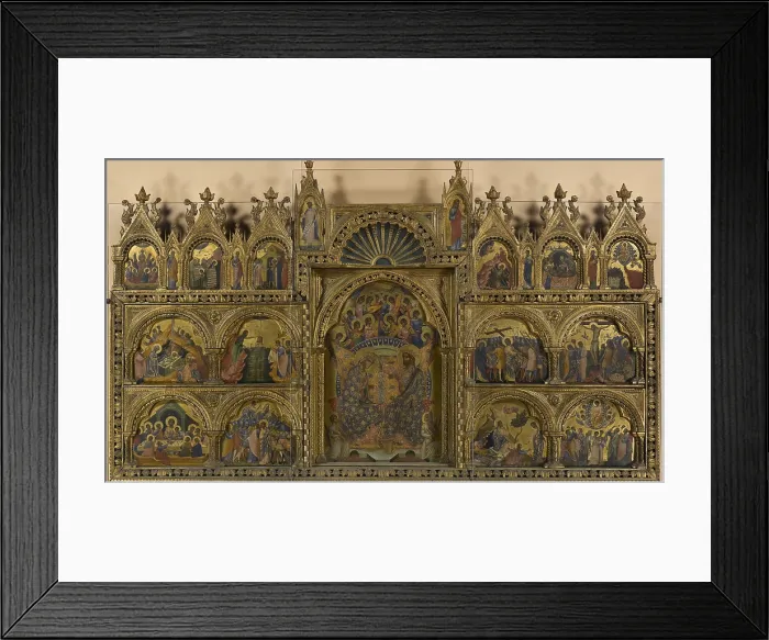 Framed Print : Polyptich of St Clare, by Paolo Veneziano, 1350 about, 14th Century, cm 98 x 63 - Italy, Veneto, Venice, Accademia Art Galleries. All Framed Print : Polyptich of St Clare, by Paolo Veneziano, 1350 about, 14th Century, cm 98 x 63 - Italy, Veneto, Venice, Accademia Art Galleries. All