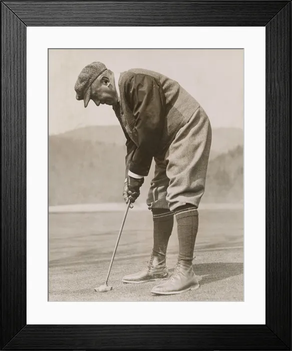 Framed Print : Charles M. Schwab golfing at White Sulphur Springs, West Virginia, 1922