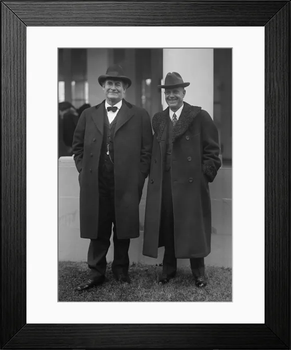 Framed Print : Sec. of State, William Jennings Bryan with evangelist Billy Sunday, 1914
