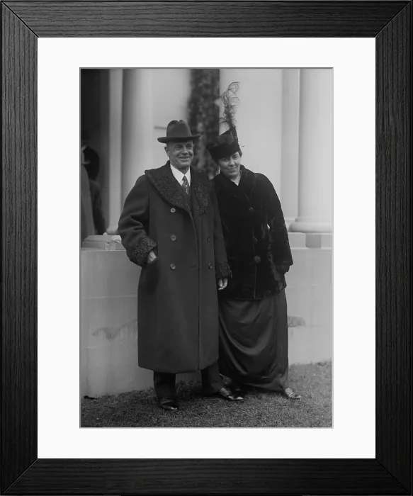 Framed Print : Billy Sunday with his wife, Nell, in Washington, D.C. in 1914 Framed Print : Billy Sunday with his wife, Nell, in Washington, D.C. in 1914
