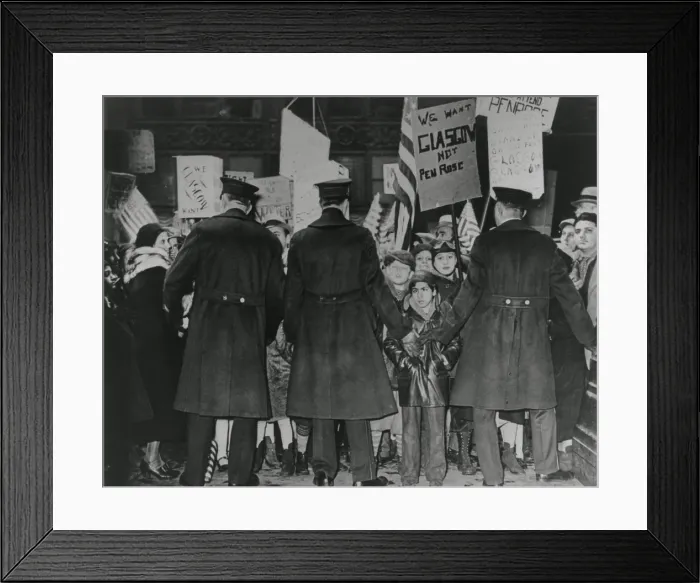 Framed Print : Protest against school integration in Saint Louis, March 1933