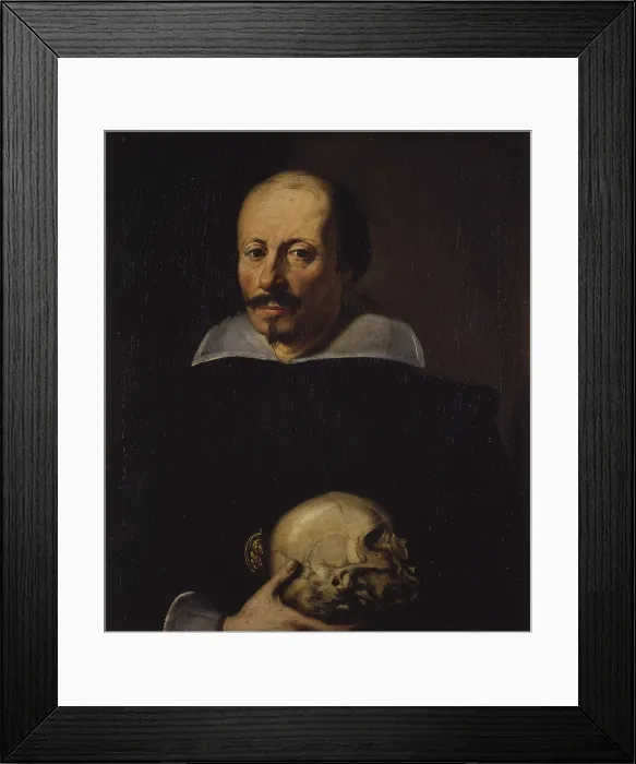 Framed Print : Portrait of the surgeon Enea Fioravanti, by Daniele Crespi, 1629-1630, 17th century, oil on canvas, 66 x 57 cm Framed Print : Portrait of the surgeon Enea Fioravanti, by Daniele Crespi, 1629-1630, 17th century, oil on canvas, 66 x 57 cm