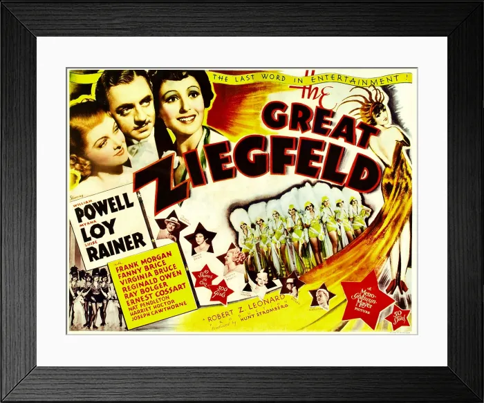 Framed Print : THE GREAT ZIEGFELD, top left from left: Myrna Loy, William Powell, Luise Rainer, bottom from left: Frank Morgan, Fanny Brice, Virginia Bruce, Harriet Hoctor, Ray Bolger Framed Print : THE GREAT ZIEGFELD, top left from left: Myrna Loy, William Powell, Luise Rainer, bottom from left: Frank Morgan, Fanny Brice, Virginia Bruce, Harriet Hoctor, Ray Bolger