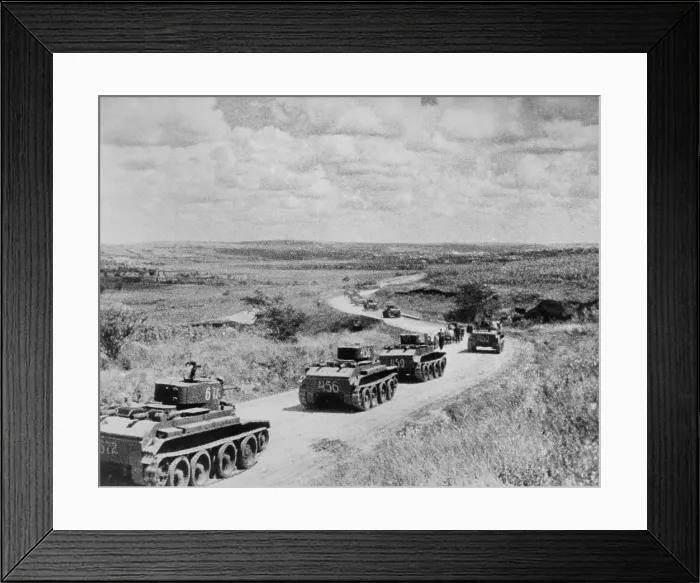 Framed Print : Convoy of Soviet (Russian) tanks in Romania during the annexation of Bessarabia, Romania, in 1940 Framed Print : Convoy of Soviet (Russian) tanks in Romania during the annexation of Bessarabia, Romania, in 1940