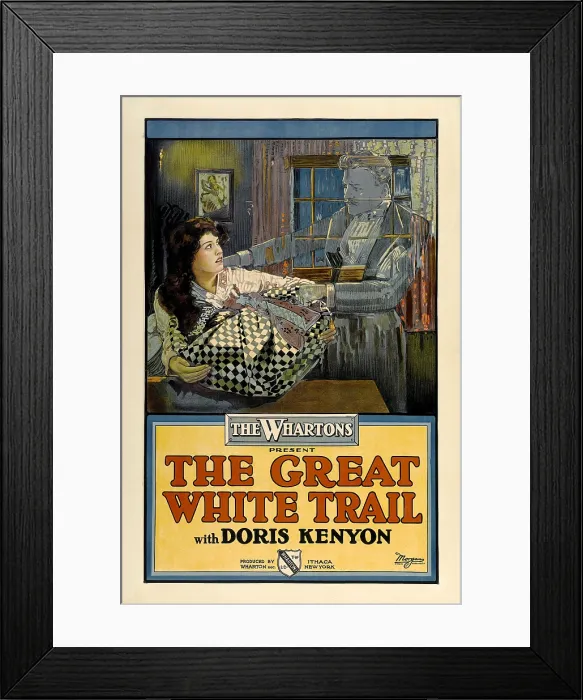 Framed Print : THE GREAT WHITE TRAIL, left: Doris Kenyon, 1917 Framed Print : THE GREAT WHITE TRAIL, left: Doris Kenyon, 1917