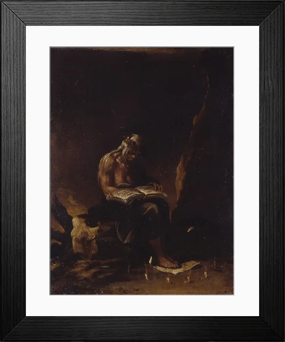 Framed Print : The Witch, by Salvatore Rosa, 1646, 17th century, oil on canvas. - Italy, Lazio, Rome, Capitoline Museum. Whole artwork view