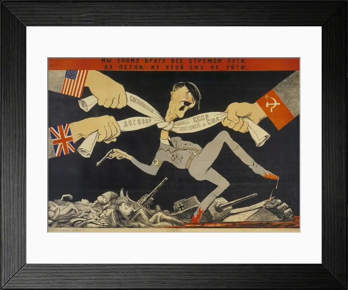 Framed Print : Soviet World War 2 poster by Kukryniksy, 1942 Framed Print : Soviet World War 2 poster by Kukryniksy, 1942